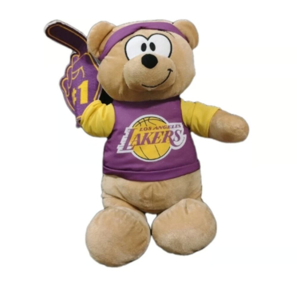 NBA Los Angeles Lakers No 1 Fan Bear Plush Stuffed Animal, 18 Good Stuff
